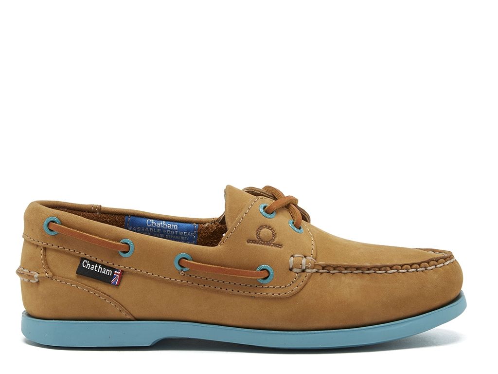 Pippa Lady II G2 Leather Boat Shoes - Tan/Turquoise