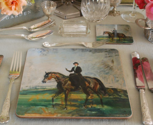 Placemat - Lady Munnings on a Bay Hunter