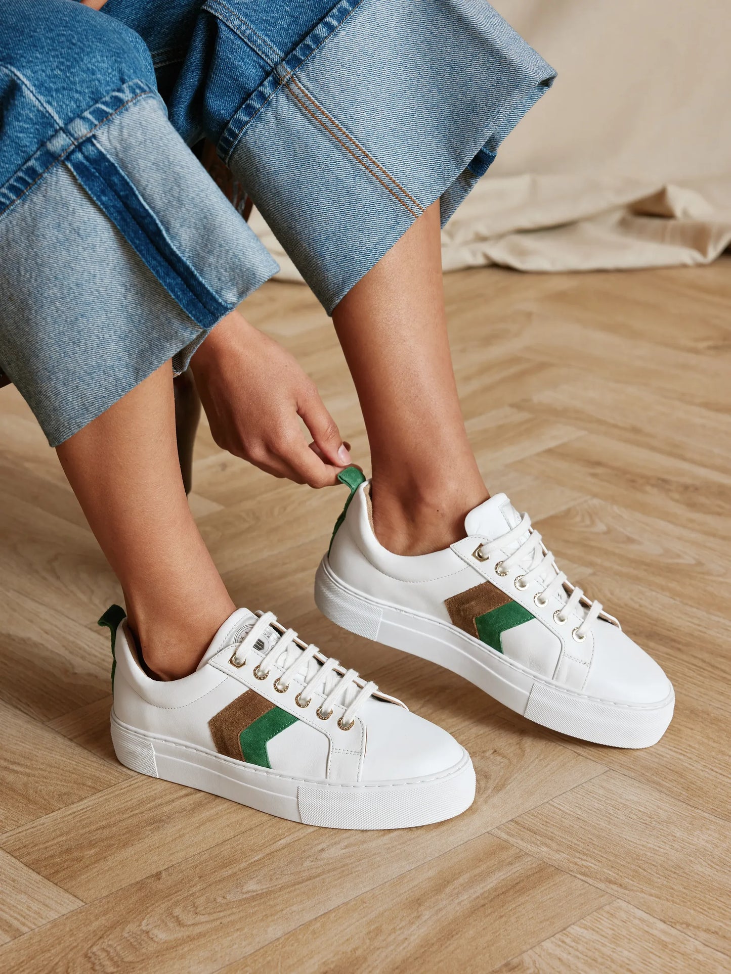 Alexandra Platform Trainer - Clover/Tan  - STOCKIST EXCLUSIVE