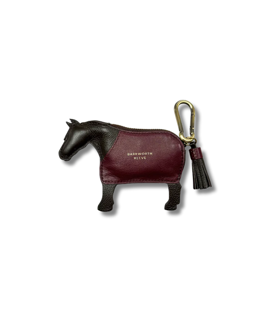Pony Coin Purse - Chocolate & Deep Pink