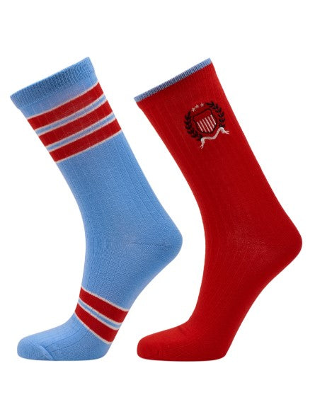 Crest Socks 2-Pack Gift Box - Lava Red