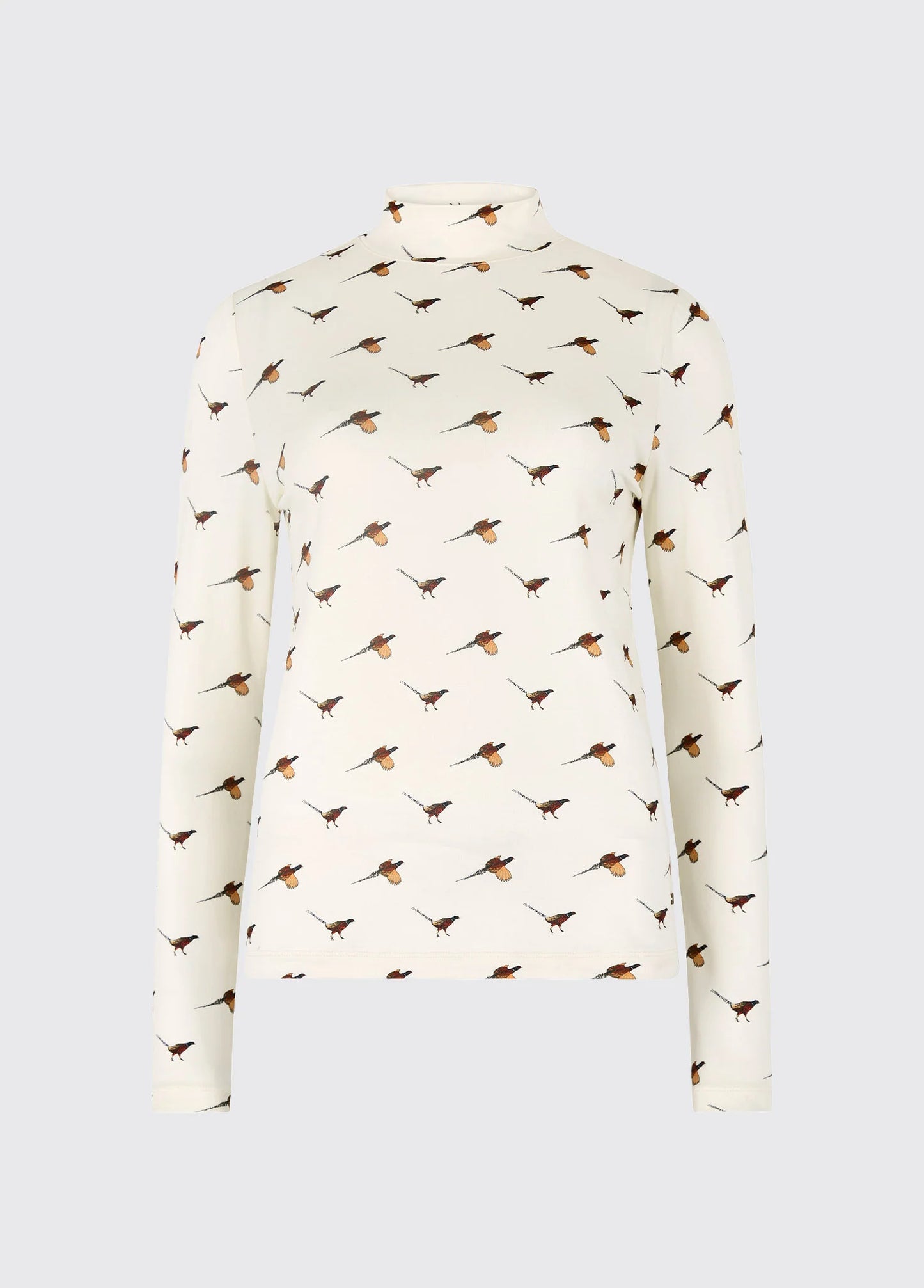 Reynolds Soft Printed Mock Neck Top - Cream