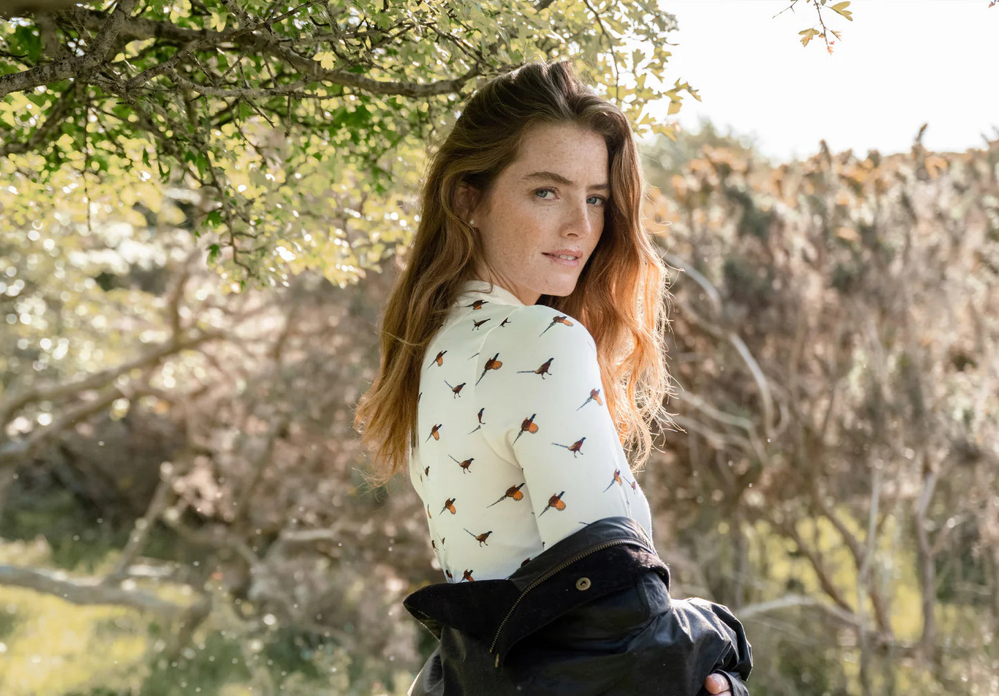 Reynolds Soft Printed Mock Neck Top - Cream