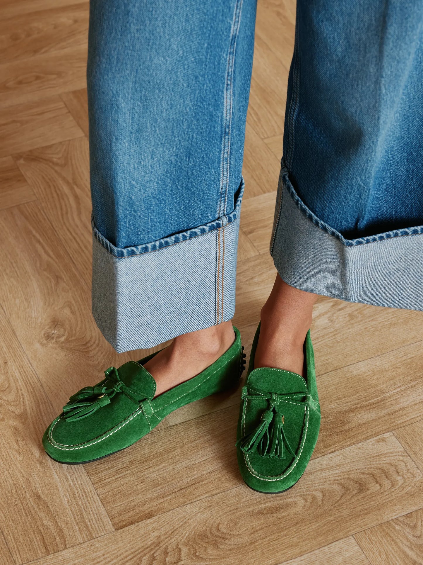 Rutland Driver - Clover Green Suede