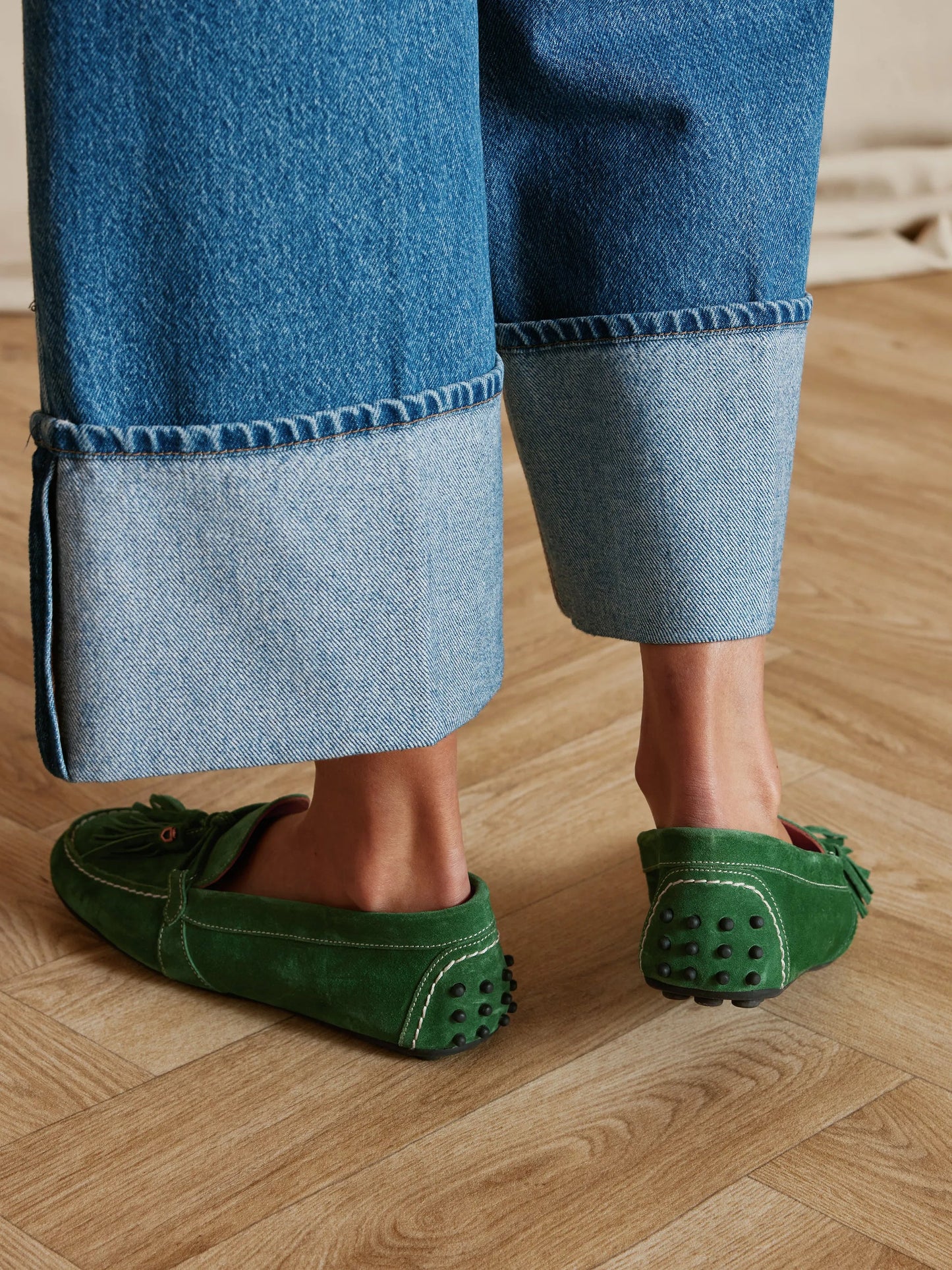 Rutland Driver - Clover Green Suede