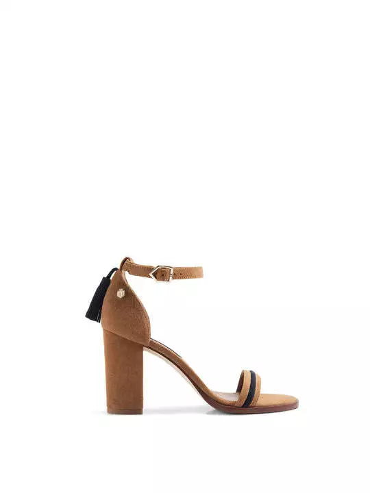 Daisy Sandals - Tan & Navy Suede - LAST PAIR