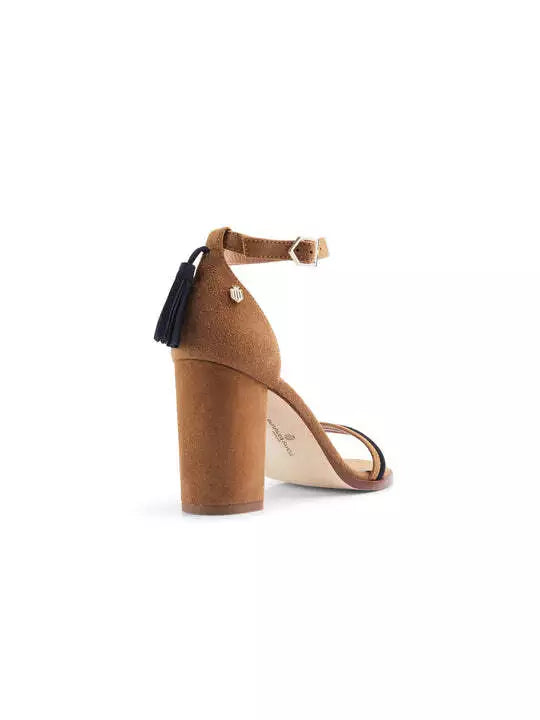 Daisy Sandals - Tan & Navy Suede - LAST PAIR