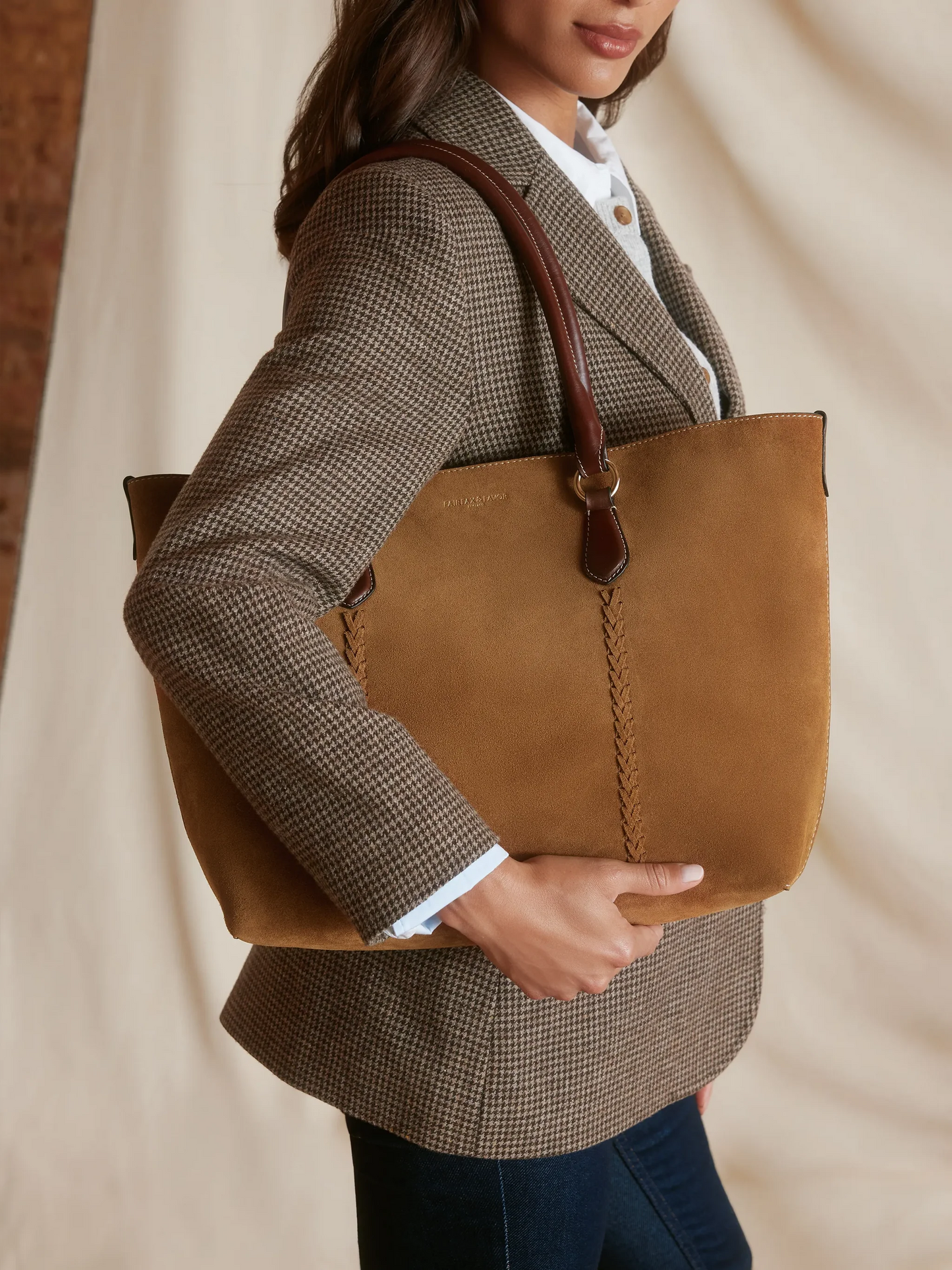 Seville Tote - Tan Suede