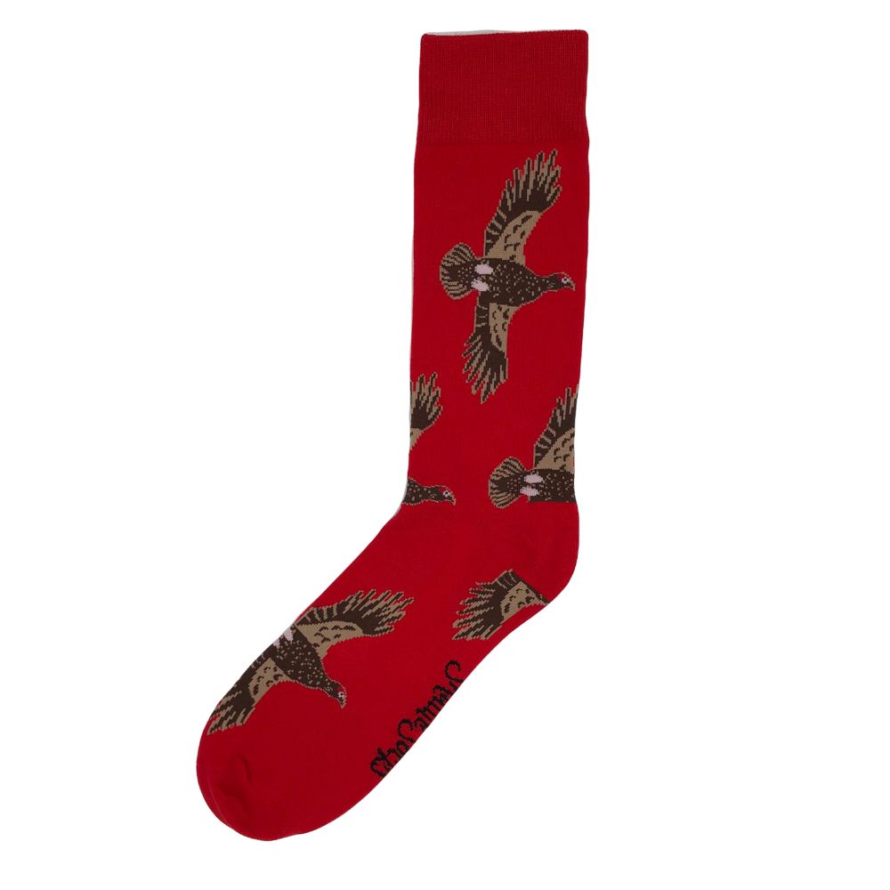 Red Flying Grouse Socks - Adult