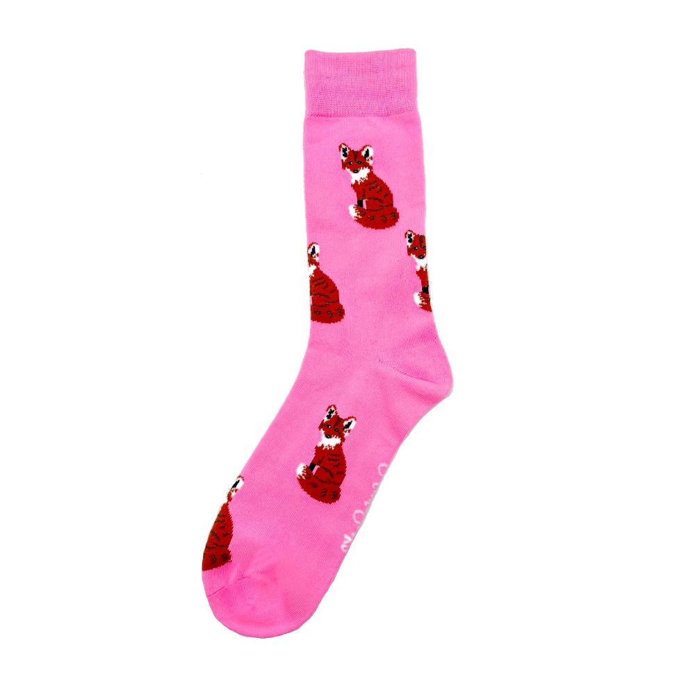 Pink Fox Socks - Adult