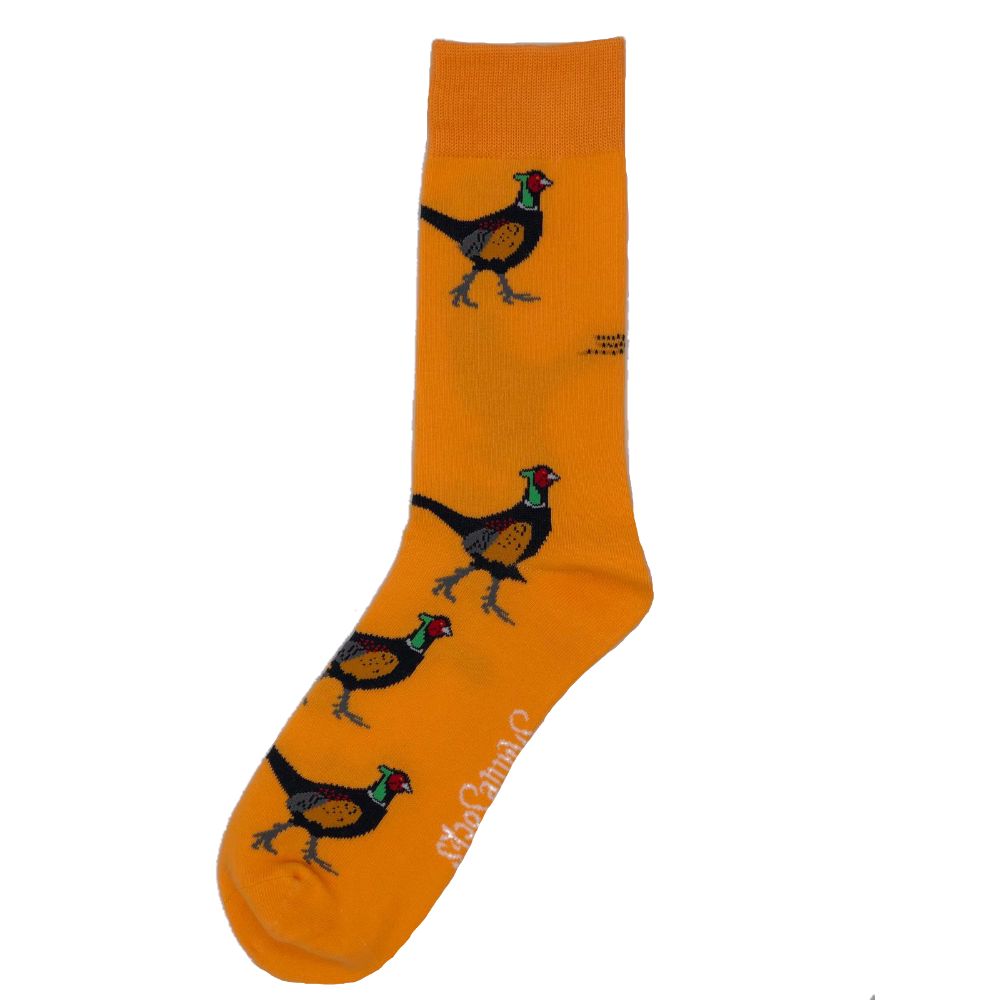 Orange Pheasant Socks - Adult