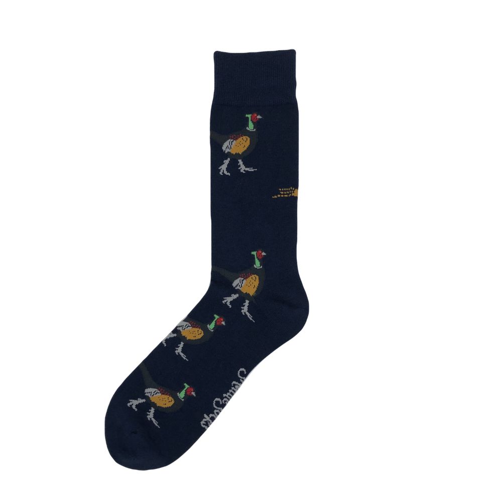 Navy Pheasant Socks - Adult