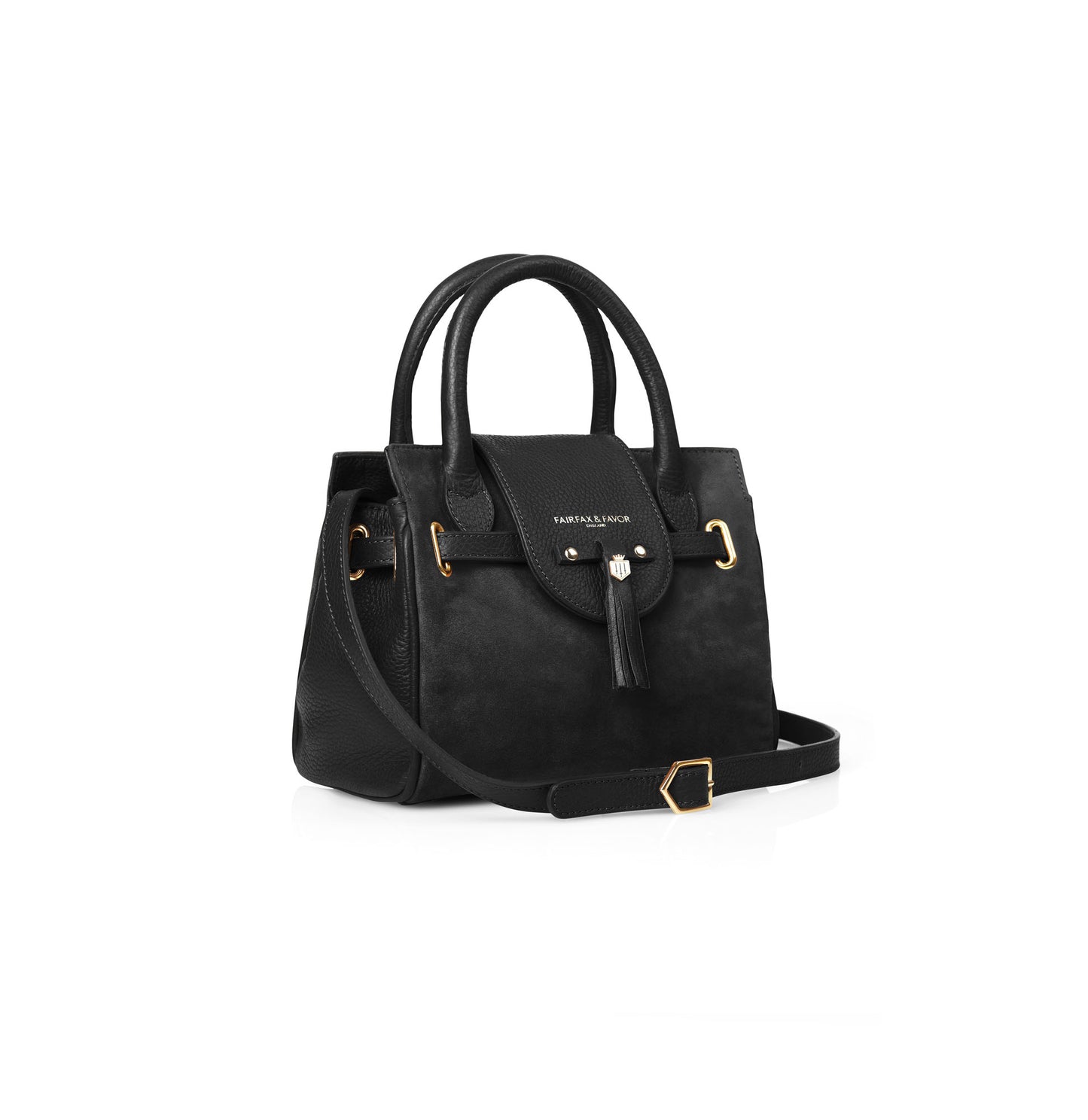 Mini Windsor Handbag - Black Suede