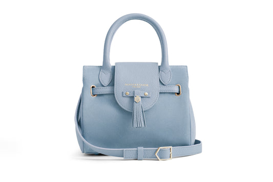 Mini Windsor Handbag - Sky Blue Suede