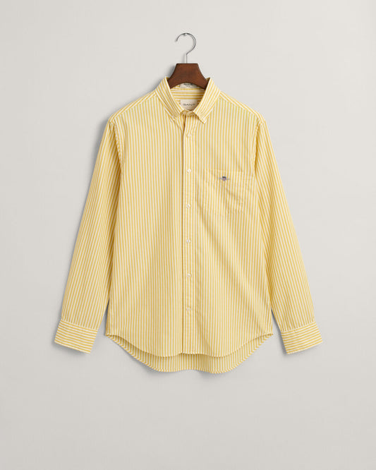 Striped Poplin Shirt - Parchment Yellow