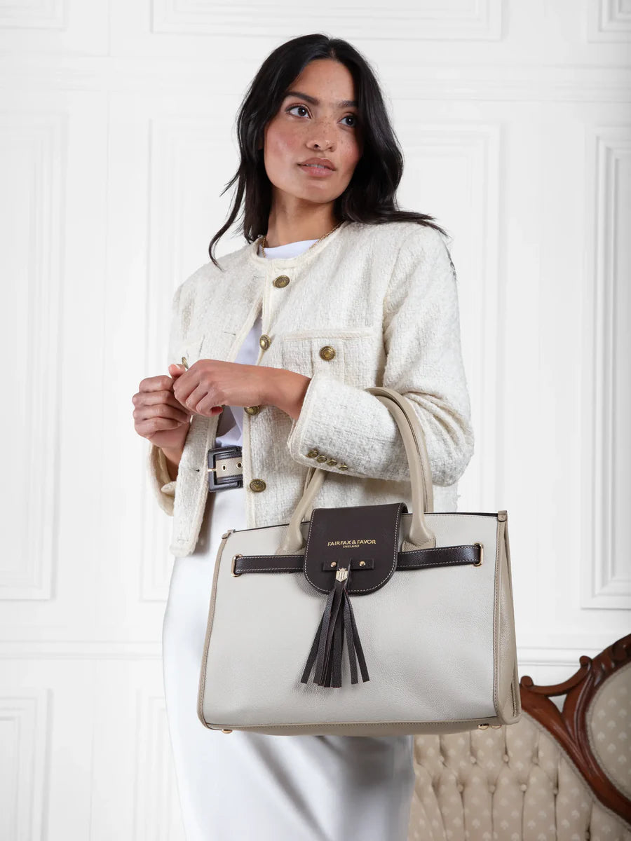 Windsor Handbag - Neutral Tri-Colour Leather