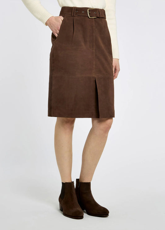 Sullivan Suede Skirt - Walnut