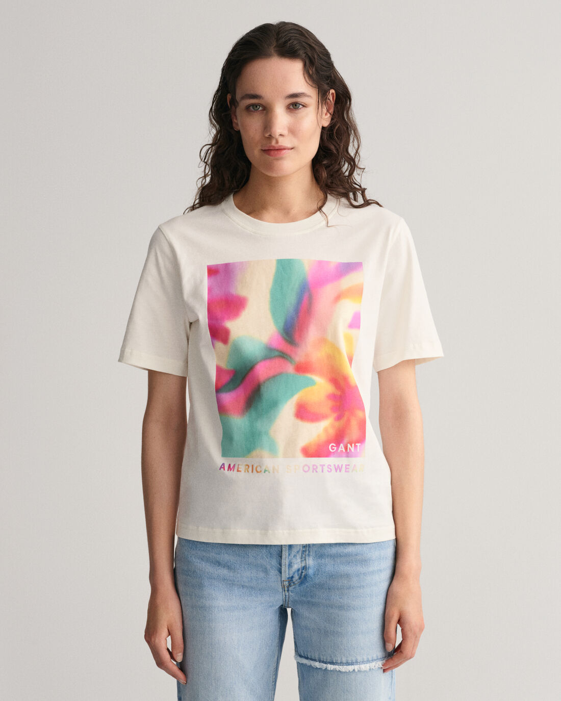 Floral Graphic T-Shirt - Eggshell