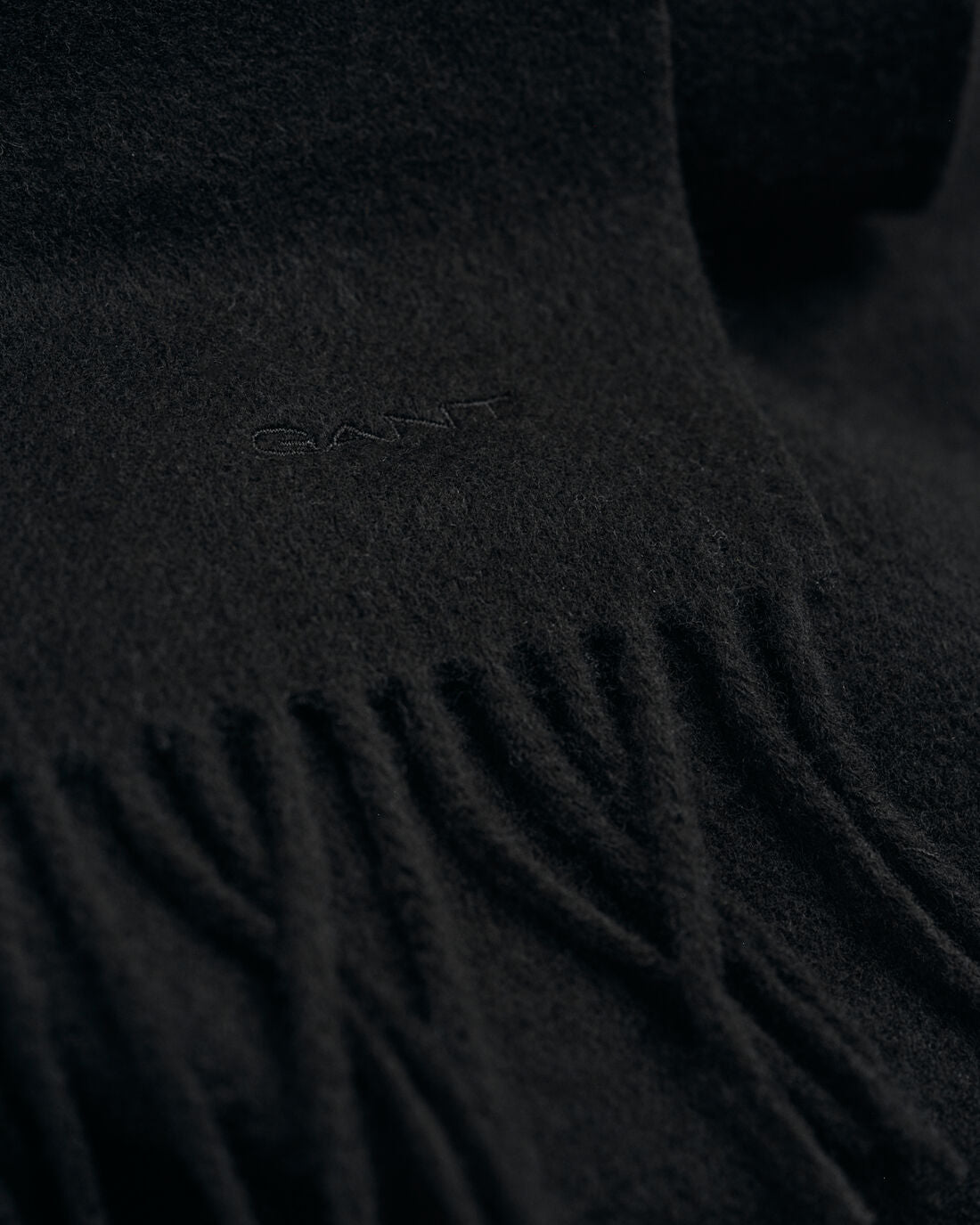 Wool Woven Scarf - Black