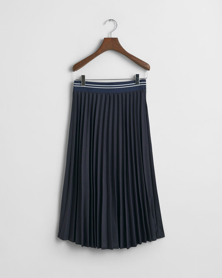 Pleated Jersey Skirt - Evening Blue