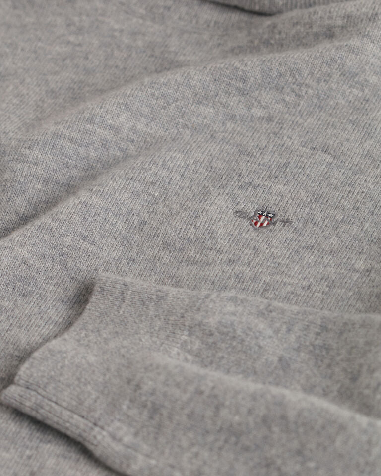 Extra Fine Lambswool Turtleneck Sweater - Grey Melange