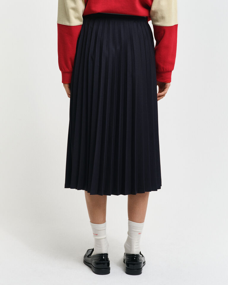 Pleated Jersey Skirt - Evening Blue