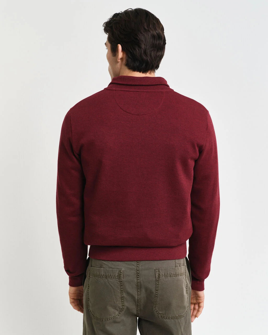 Sacker Rib Half-Zip Sweatshirt - Wine Red