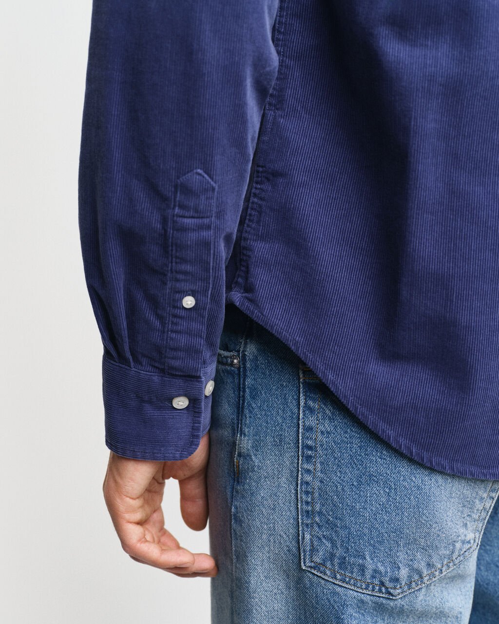 Regular Fit Corduroy Shirt - Dusty Navy