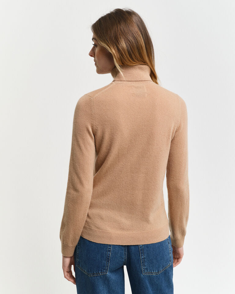 Extra Fine Lambswool Turtleneck Sweater - Caramel Beige