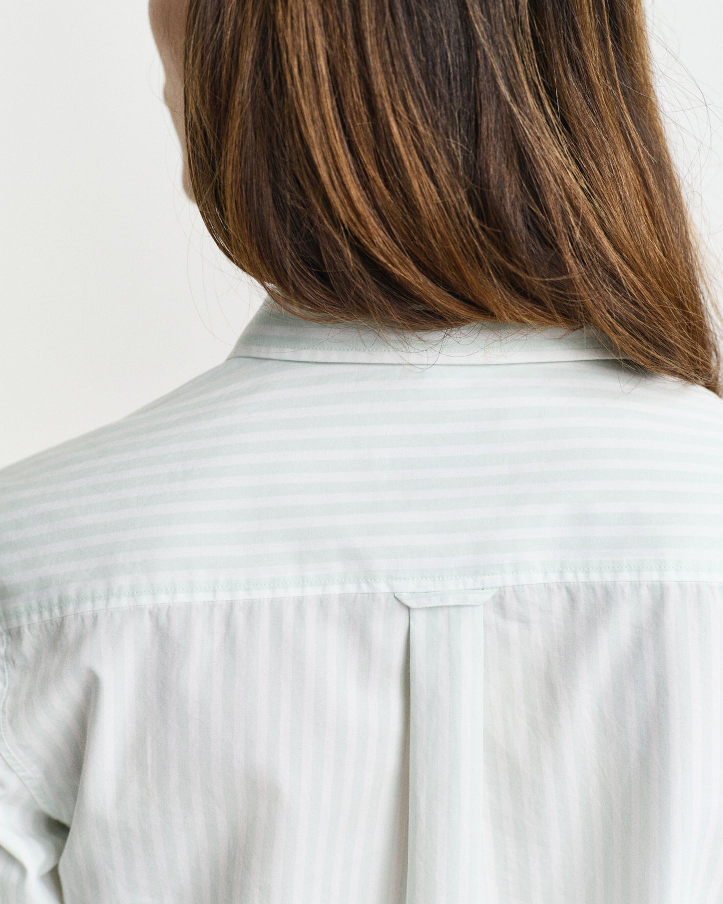 Regular Fit Striped Poplin Shirt - Faded Mint