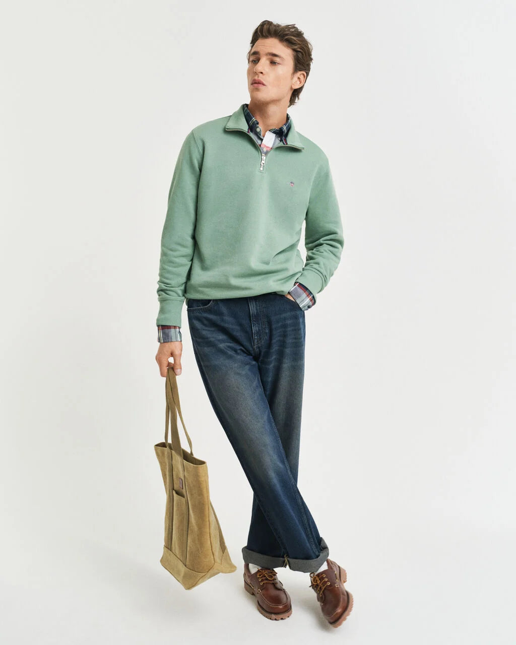 Shield Half-Zip Sweatshirt - Kalamata Green