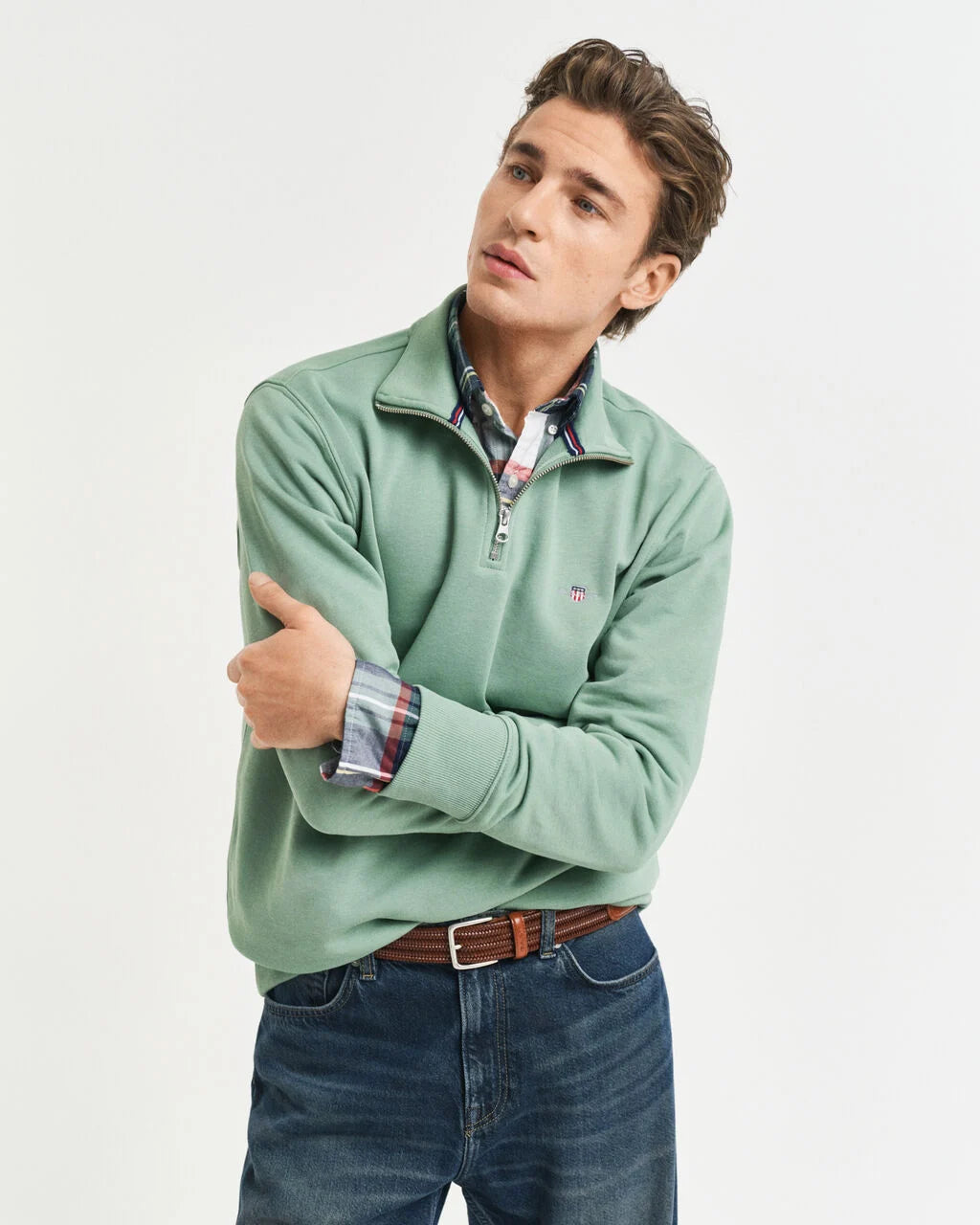 Shield Half-Zip Sweatshirt - Kalamata Green