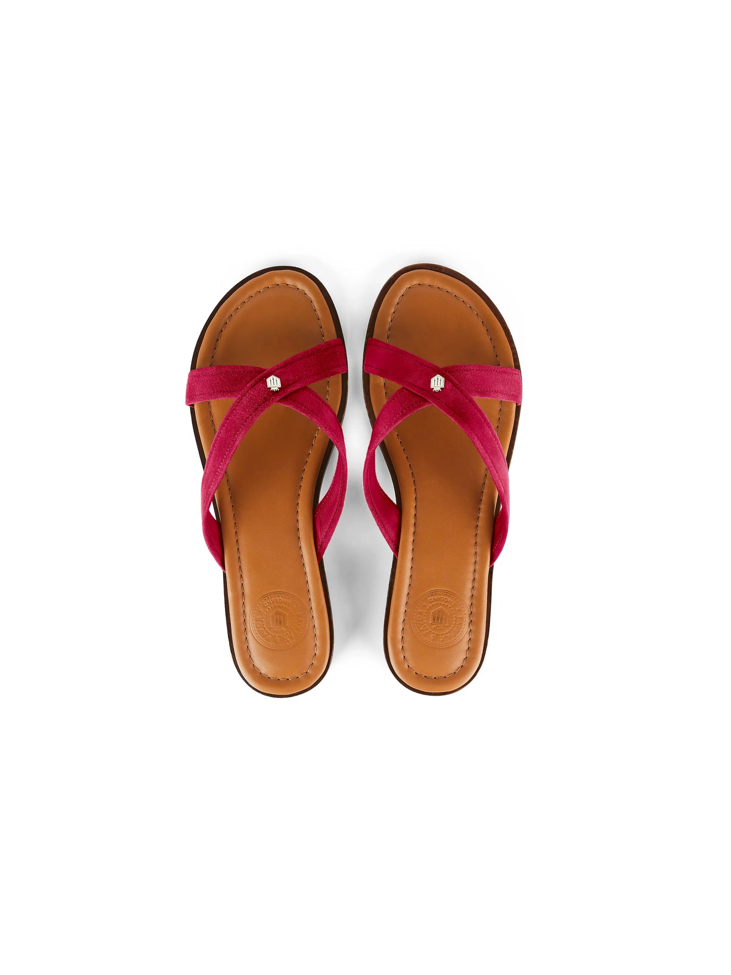 Holkham Sandal - Cherry Suede