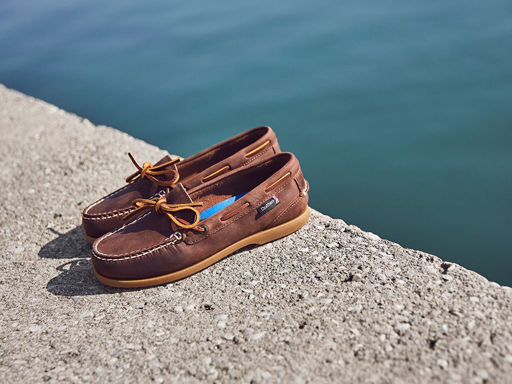 Olivia Lady G2 Premium Nubuck Slip-on Deck Shoes - Chocolate