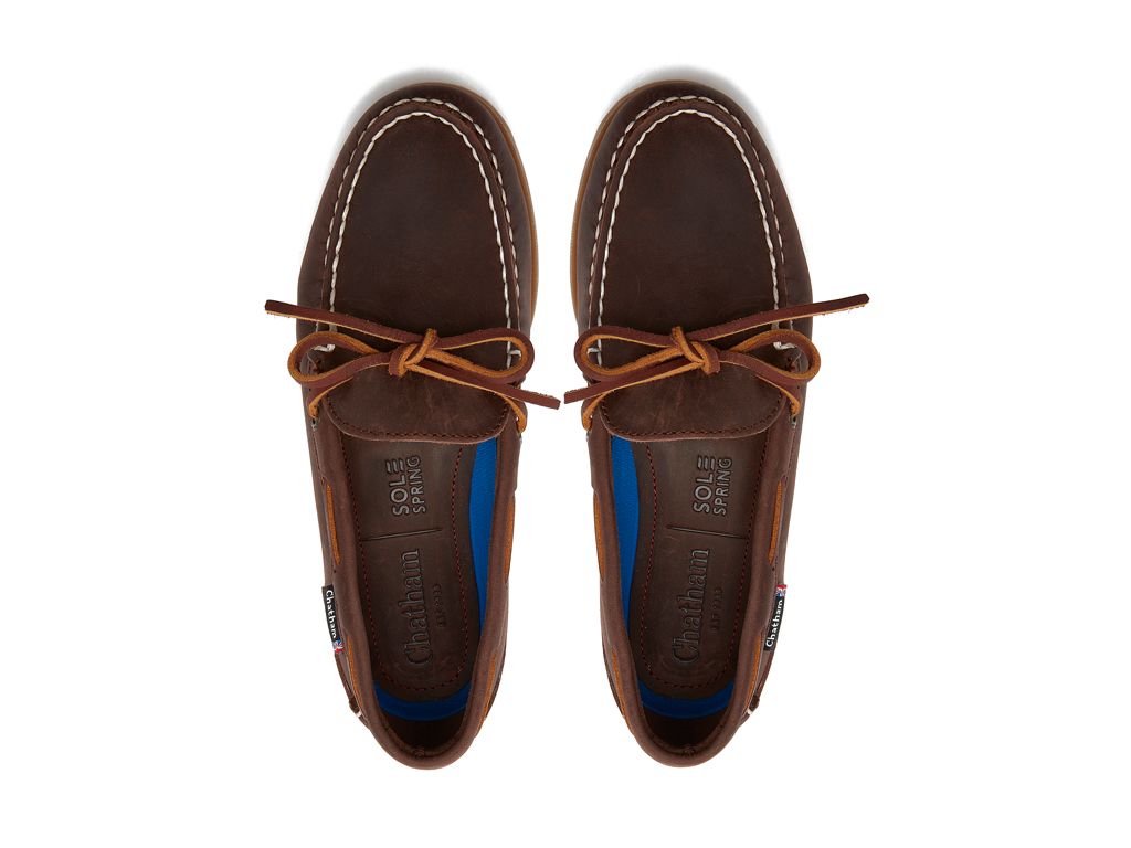 Olivia Lady G2 Premium Nubuck Slip-on Deck Shoes - Chocolate