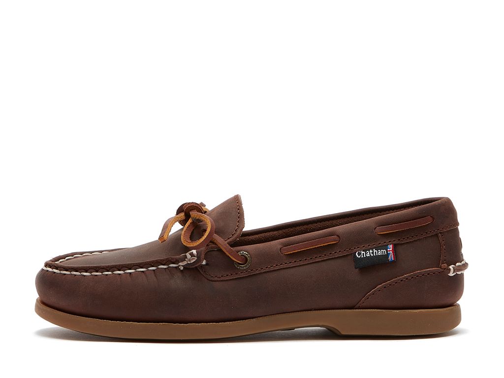 Olivia Lady G2 Premium Nubuck Slip-on Deck Shoes - Chocolate