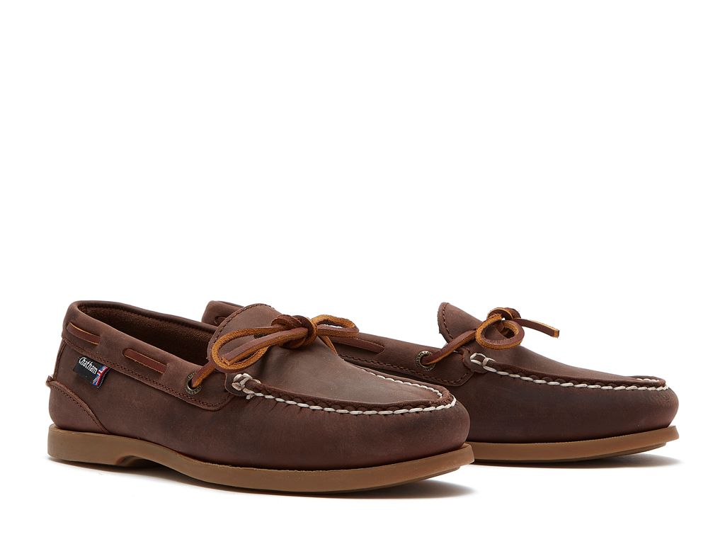 Olivia Lady G2 Premium Nubuck Slip-on Deck Shoes - Chocolate