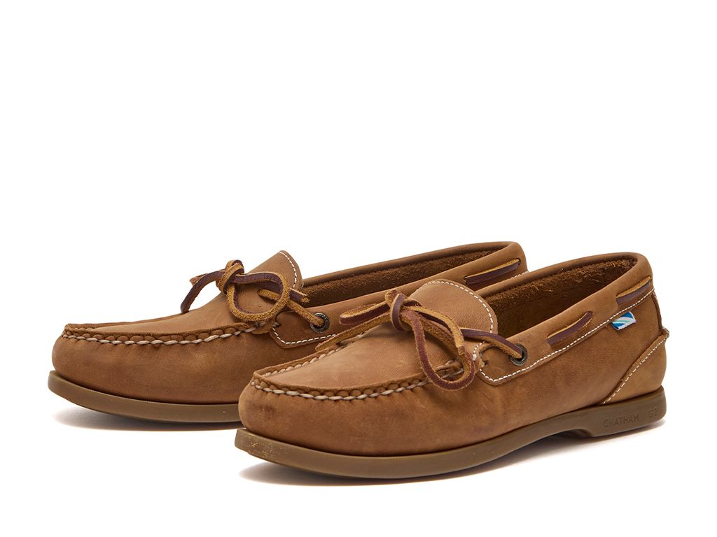 Olivia Lady G2 Premium Nubuck Slip-on Deck Shoes - Walnut