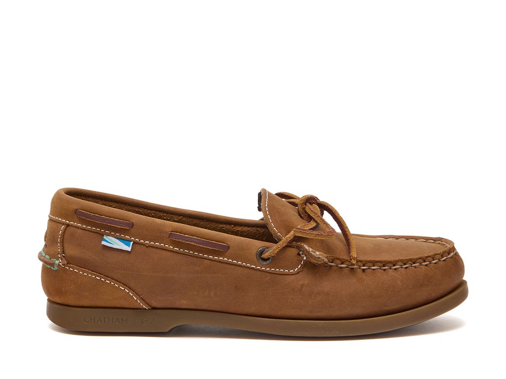 Olivia Lady G2 Premium Nubuck Slip-on Deck Shoes - Walnut