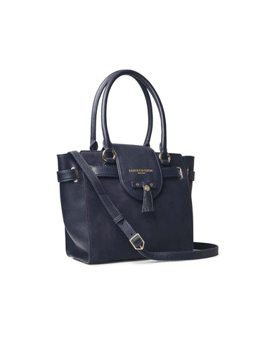 Windsor Tote - Navy Suede