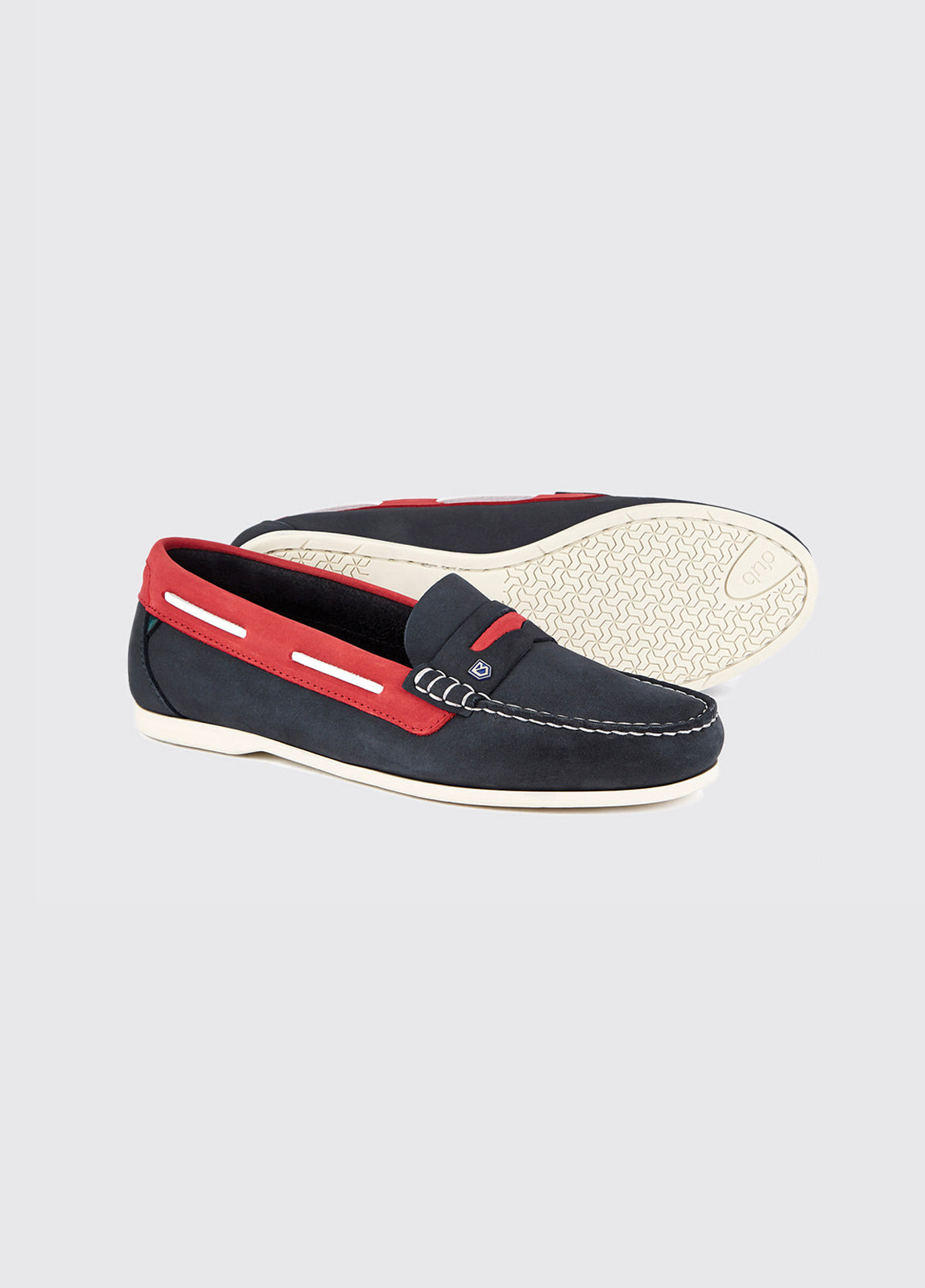 Belize Deck Shoe - Denim/Red