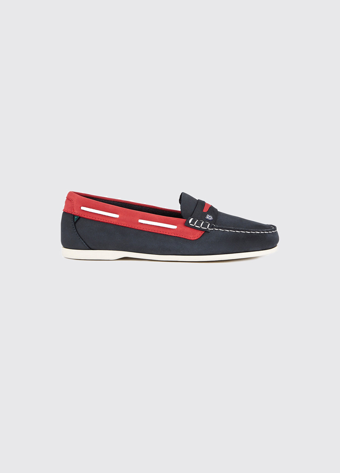 Belize Deck Shoe - Denim/Red