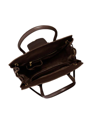 Windsor Handbag - Chocolate Suede