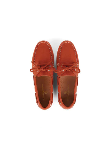 Salcombe Deck Shoe - Sunset Orange Nubuck