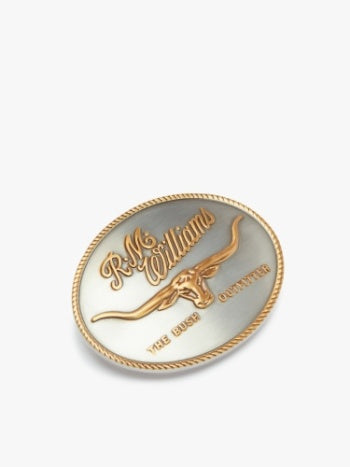 R. M. Williams Logo Buckle - Silver Gold