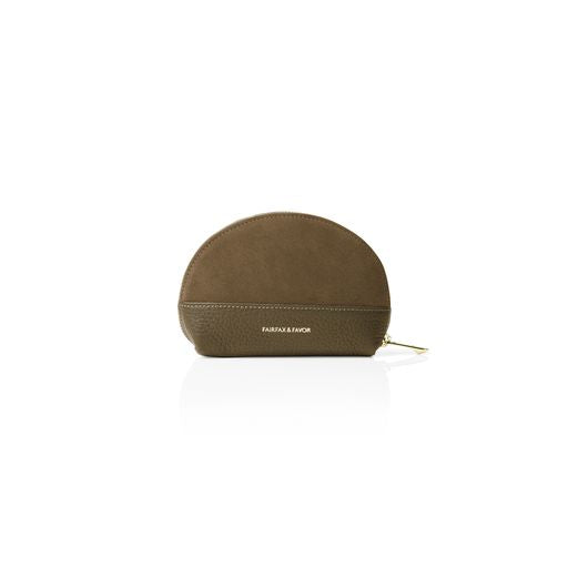 Chiltern Coin Purse - Olive Suede